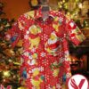 Winnie-the-Pooh Christmas Snow Flowers Red Hawaiian Shirt, Unique Gifts For Friends - Vesles2014S 1