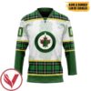 Winnipeg Jets St Patrick Day Custom Name Custom Number Hockey Jersey, Trending Gifts For Fans - Vesles2014s