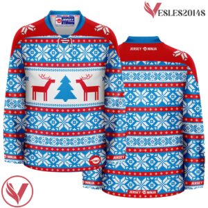 Winter Blues Ugly Sweater Pattern Christmas Jersey - Vesles2014S