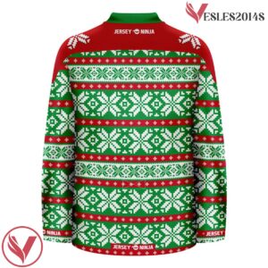 Winter Greens Ugly Sweater Pattern Christmas Hockey Jersey - Vesles2014S 3