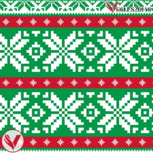 Winter Greens Ugly Sweater Pattern Christmas Hockey Jersey - Vesles2014S 4