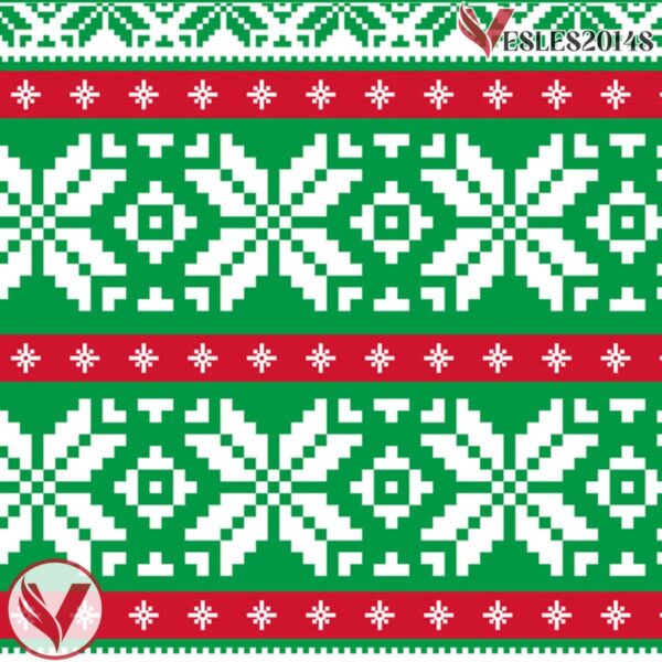 Winter Greens Ugly Sweater Pattern Christmas Hockey Jersey - Vesles2014S 4