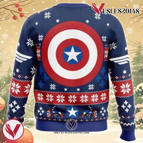Winter Soldier Captain America Marvel Ugly Christmas Sweater, Unique Christmas Gift For Fans - Vesles2014S 1