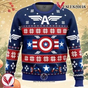 Winter Soldier Captain America Marvel Ugly Christmas Sweater, Unique Christmas Gift For Fans - Vesles2014S