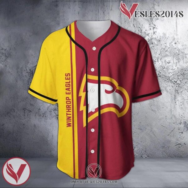 Winthrop Eagles Baseball Jersey Half Style NCAA, Unique Gifts For Fans - Vesles2014s