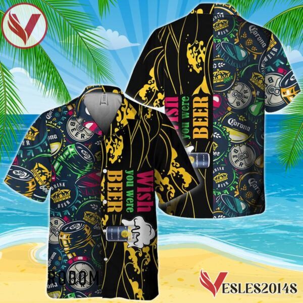 Wish You Were Beer Corona Extra Hawaiian Shirt, Best Summer Gifts For Fans - Vesles2014S