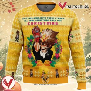 With This Hand, With These Flames Katekyo Hitman Reborn Ugly Christmas Sweater, Unique Christmas Gift For Fans - Vesles2014S