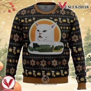 Woman Yelling At Cat Meme V2 Ugly Christmas Sweater, Unique Christmas Gift For Fans - Vesles2014S