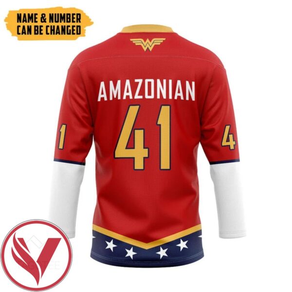 Wonder Woman Custom Name Custom Number Hockey Jersey, Trending Gifts For Fans - Vesles2014s 1