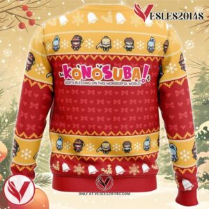 Wonderful Christmas Konosuba Ugly Christmas Sweater, Unique Christmas Gift For Fans - Vesles2014S 3