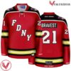 Wordmark FDNY Red Hockey Jersey - Vesles2014S