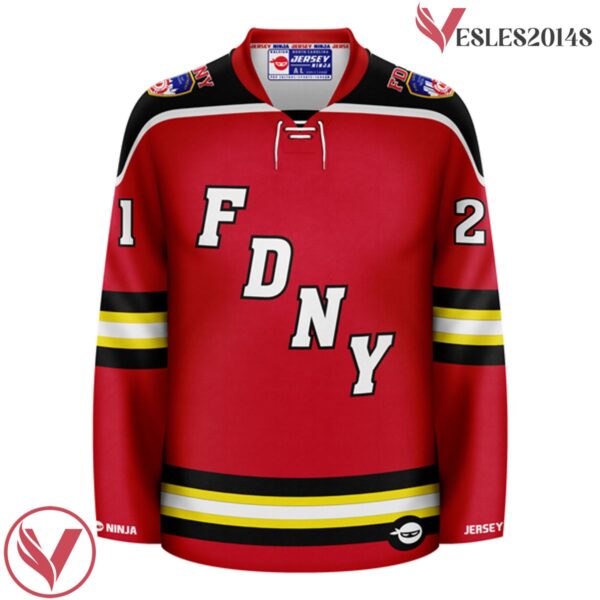 Wordmark FDNY Red Hockey Jersey - Vesles2014S 2
