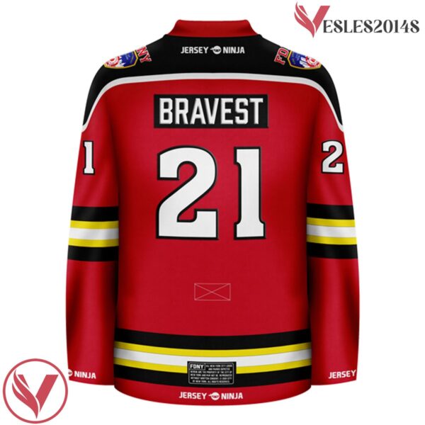 Wordmark FDNY Red Hockey Jersey - Vesles2014S 3
