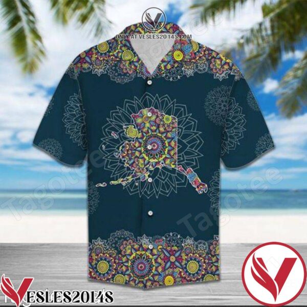 World Map Alaska Mandala Hawaiian Shirt, Unique Gifts For Friends - Vesles2014S 1