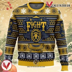 World Of Warcraft Fight for Alliance Ugly Christmas Sweater, Unique Christmas Gift For Fans - Vesles2014S