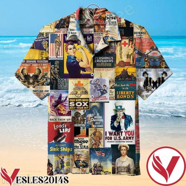 World War I & Ii Vintage Hawaiian Shirt, Unique Gifts For Friends - Vesles2014S 1