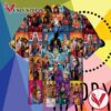 Wrestling Cartoon Character Collage Casual Hawaiian Shirt, Best Gifts For Summer Vesles2014S
