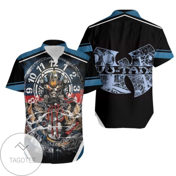 Wu Tang Clan Dragon 76 Time Is Money Legend Rapper Hip Hop For Fan Hawaiian Graphic Print Short Sleeve Hawaiian Casual Shirt Vesles2014S