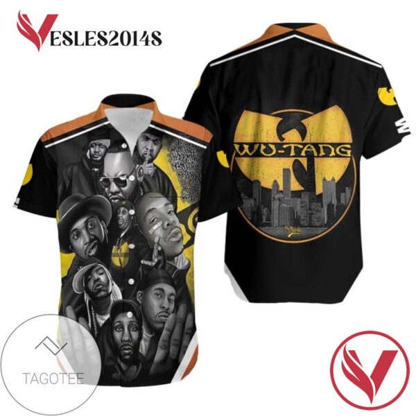 Wu Tang Clan Legend Hip Hop Rapper For Fan Hawaiian Graphic Print Short Sleeve Hawaiian Casual Shirt Vesles2014S 1