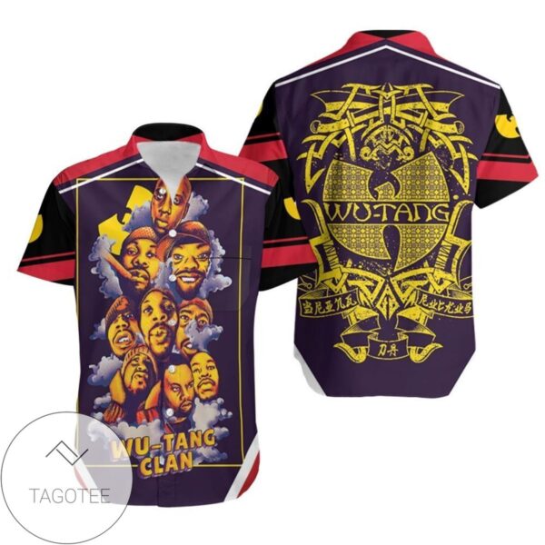 Wu Tang Clan Smoke Legend Hip Hop Rapper For Fan Hawaiian Graphic Print Short Sleeve Hawaiian Casual Shirt Vesles2014S 1