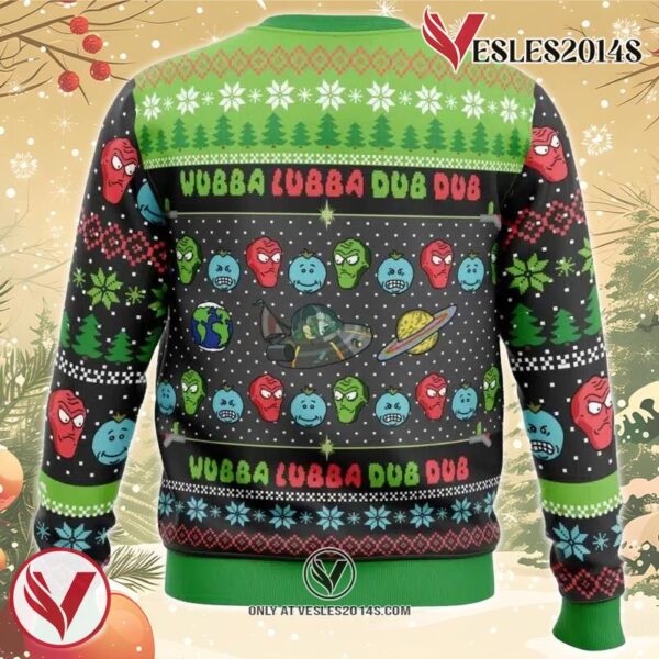 Wubba Lubba Rick and Morty Ugly Christmas Sweater, Unique Christmas Gift For Fans - Vesles2014S 1