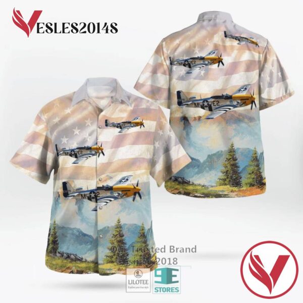 Wwii North American P 51 Mustang Military Aircraft Casual Hawaiian Shirt, Best Gifts For Summer Vesles2014S 1