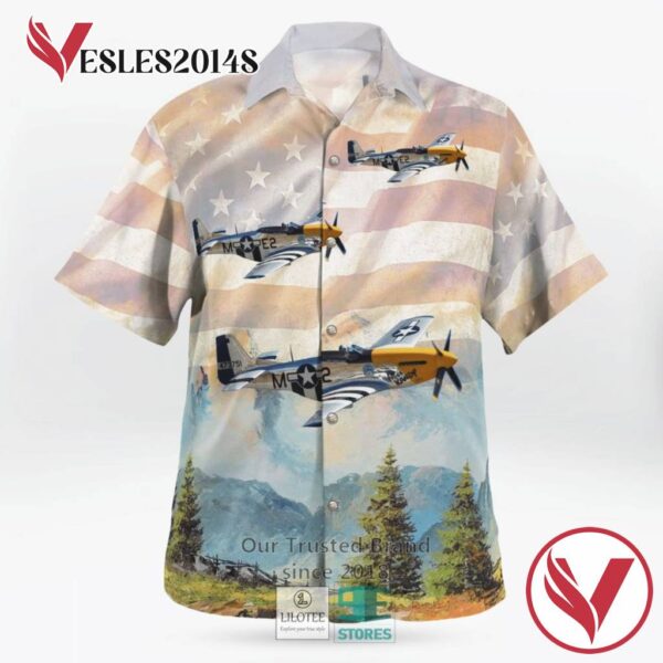 Wwii North American P 51 Mustang Military Aircraft Casual Hawaiian Shirt, Best Gifts For Summer Vesles2014S 2