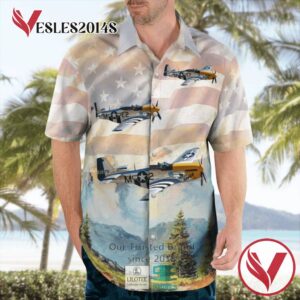Wwii North American P 51 Mustang Military Aircraft Casual Hawaiian Shirt, Best Gifts For Summer Vesles2014S 3
