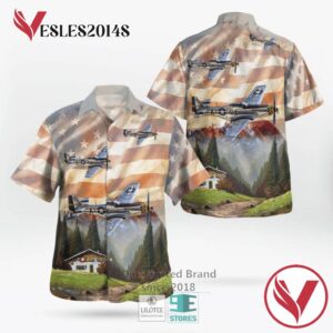 Wwii North American P 51 Mustang Military Aircraft Flag Casual Hawaiian Shirt, Best Gifts For Summer Vesles2014S 1