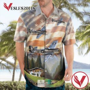 Wwii North American P 51 Mustang Military Aircraft Flag Casual Hawaiian Shirt, Best Gifts For Summer Vesles2014S 3