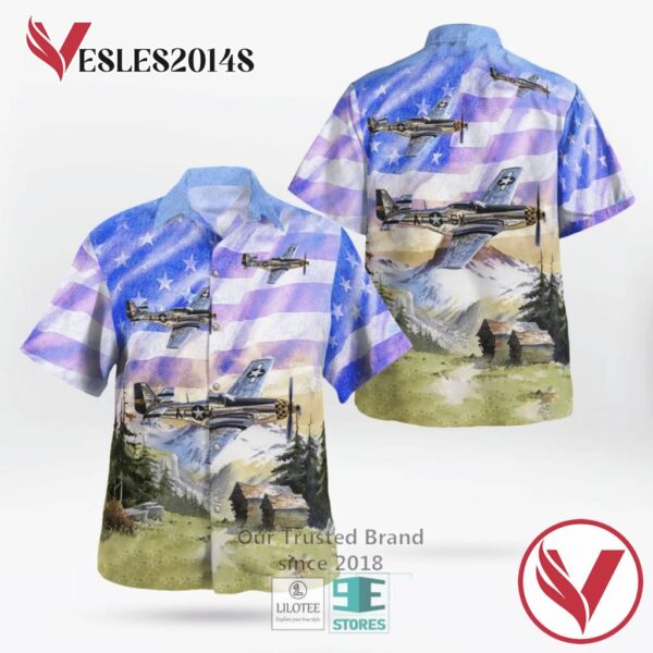 Wwii North American P 51 Mustang Military Aircraft Purple Casual Hawaiian Shirt, Best Gifts For Summer Vesles2014S 1