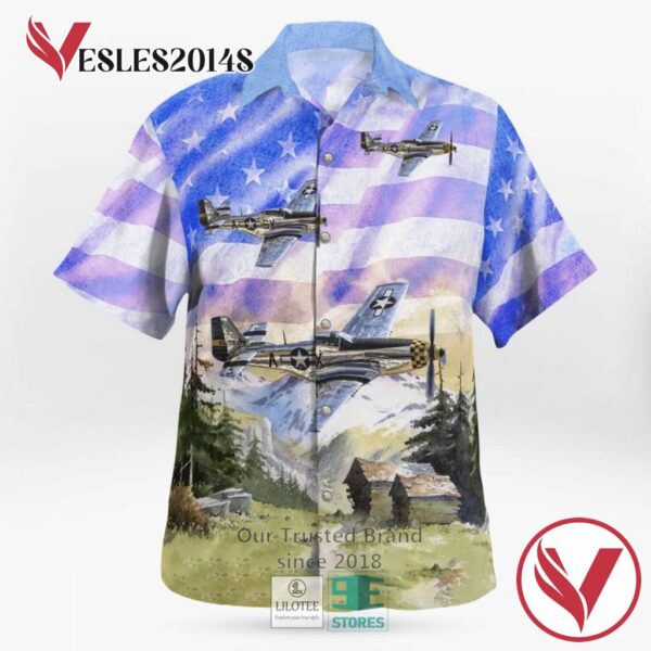 Wwii North American P 51 Mustang Military Aircraft Purple Casual Hawaiian Shirt, Best Gifts For Summer Vesles2014S 2