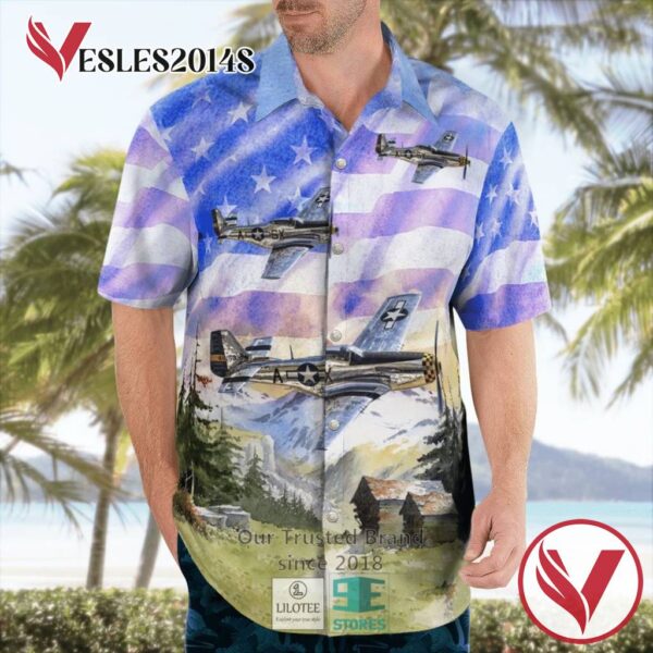 Wwii North American P 51 Mustang Military Aircraft Purple Casual Hawaiian Shirt, Best Gifts For Summer Vesles2014S 3