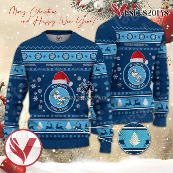 Wycombe Wanderers F.C Sport Ugly Christmas Sweater, Unique Gifts For Fans - Vesles2014aS 1