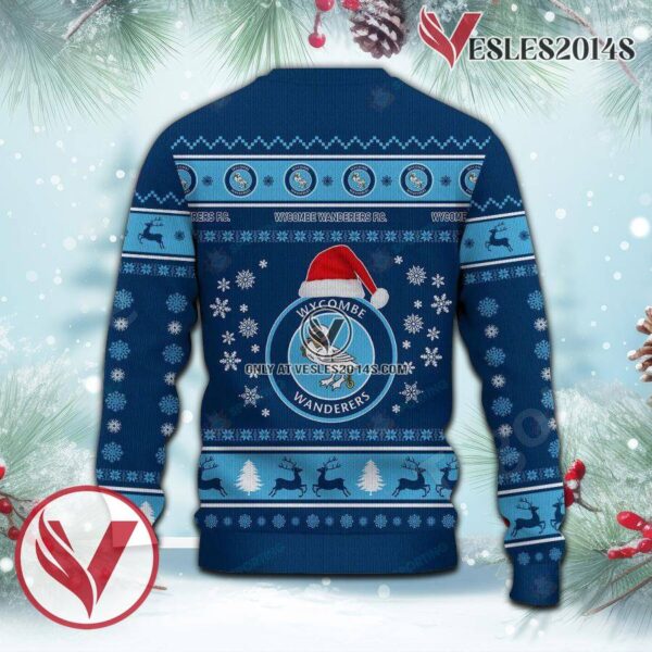 Wycombe Wanderers F.C Sport Ugly Christmas Sweater, Unique Gifts For Fans - Vesles2014aS 3