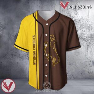 Wyoming Cowboys Baseball Jersey Half Style NCAA, Unique Gifts For Fans - Vesles2014s
