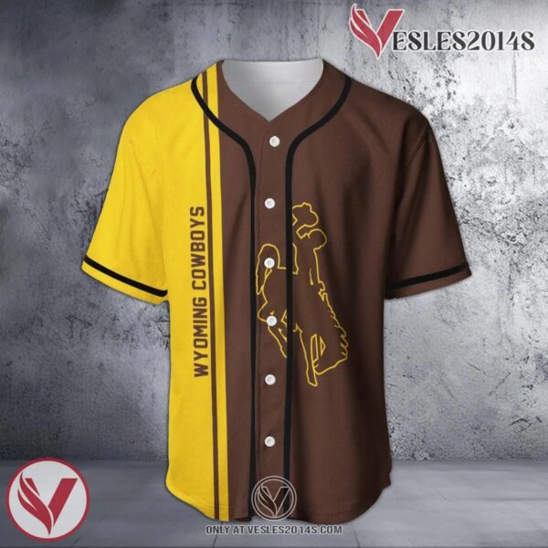 Wyoming Cowboys Baseball Jersey Half Style NCAA, Unique Gifts For Fans - Vesles2014s