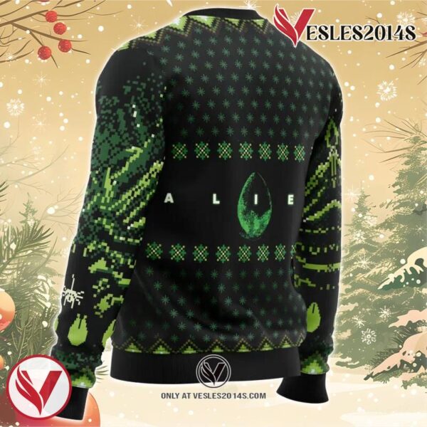 Xenomorph Alien Ugly Christmas Sweater, Unique Christmas Gift For Fans - Vesles2014S 2