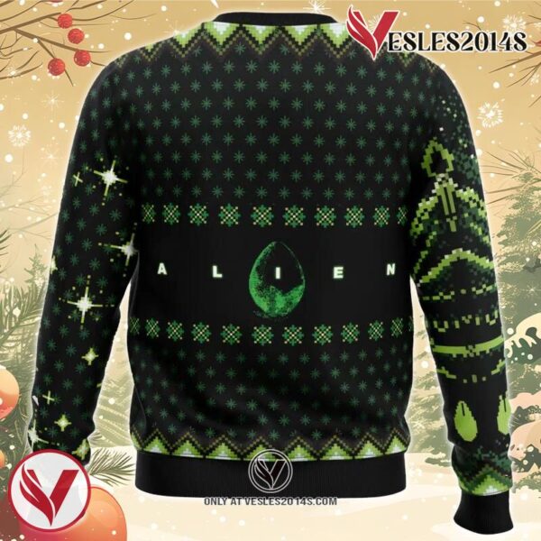 Xenomorph Alien Ugly Christmas Sweater, Unique Christmas Gift For Fans - Vesles2014S 3