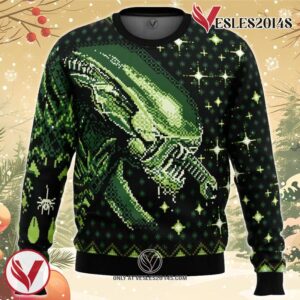 Xenomorph Alien Ugly Christmas Sweater, Unique Christmas Gift For Fans - Vesles2014S