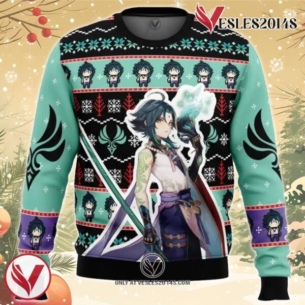 Xiao Genshin Impact Ugly Christmas Sweater, Unique Christmas Gift For Fans - Vesles2014S
