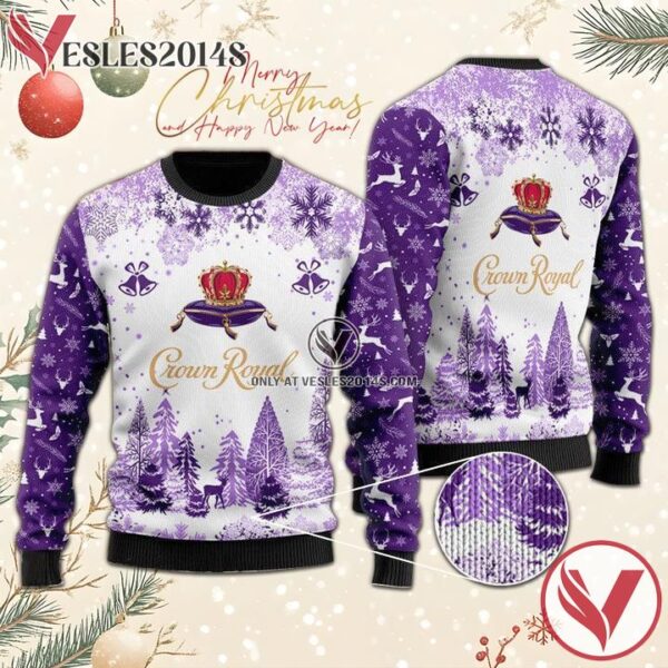 Xmas Crown Royal Christmas Sweater, Unique Winter Outfits For Fans - Vesles2014S  1