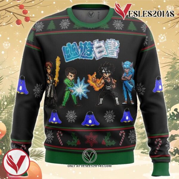 YUYU HAKUSHO Ghost Fighter Characters Ugly Christmas Sweater, Unique Christmas Gift For Fans - Vesles2014S