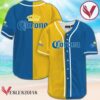 Yellow And Blue Split Corona Extra Baseball Jersey, Perfect Gifts For Fans - Vesles2014S
