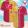 Yellow And Maroon Split Miller High Life Baseball Jersey, Perfect Gifts For Fans - Vesles2014S