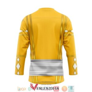 Yellow Bear Ninja Mighty Morphin Power Rangers Ninjetti Hockey Jersey Shirt, Trending Gifts For Fans - Vesles2014s 1