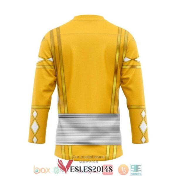 Yellow Bear Ninja Mighty Morphin Power Rangers Ninjetti Hockey Jersey Shirt, Trending Gifts For Fans - Vesles2014s 1