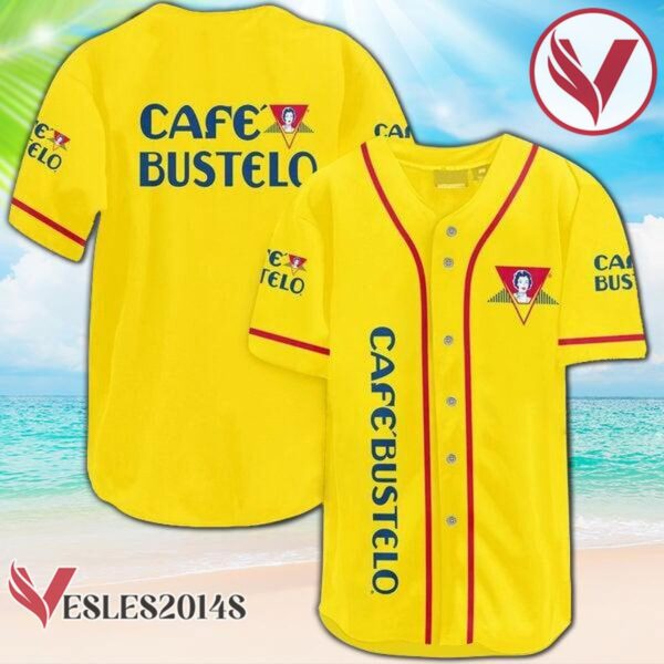 Yellow Café Bustelo Baseball Jersey, Perfect Gifts For Fans - Vesles2014S