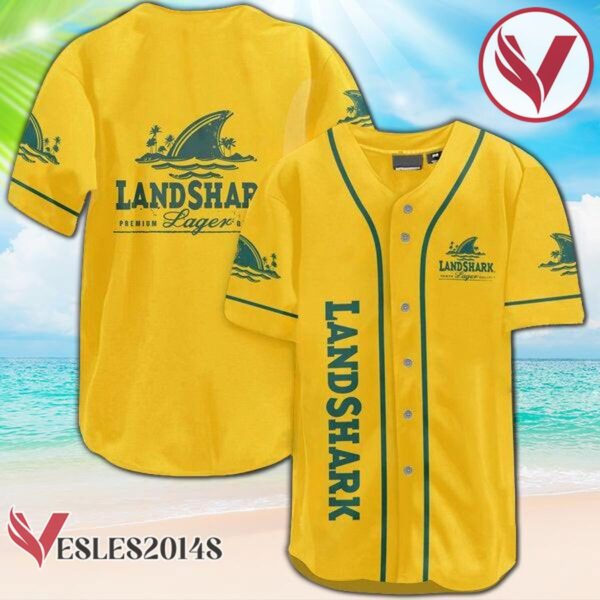 Yellow Landshark Lager Baseball Jersey, Perfect Gifts For Fans - Vesles2014S