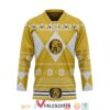 Yellow Mighty Morphin Power Ranger Ugly Hockey Jersey Shirt, Trending Gifts For Fans - Vesles2014s